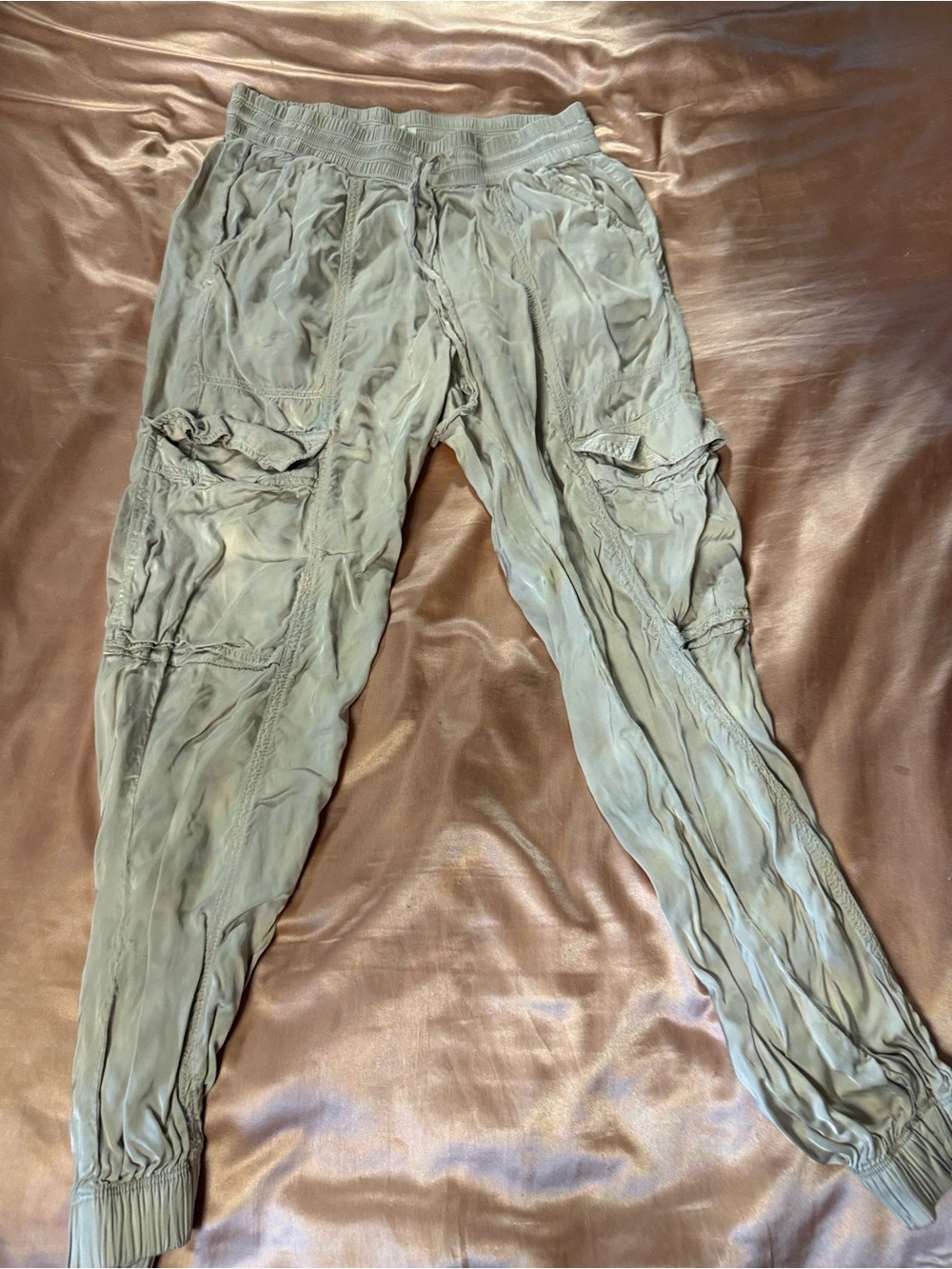 aerie Olive Green Cargo Jogger Pants